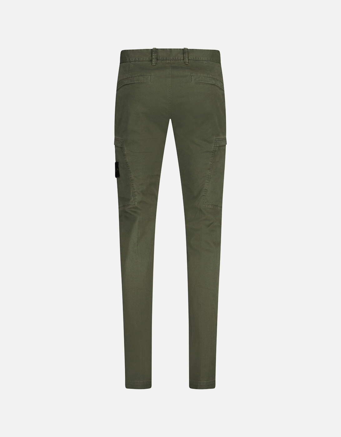 Badge Cotton Cargo Trousers Green