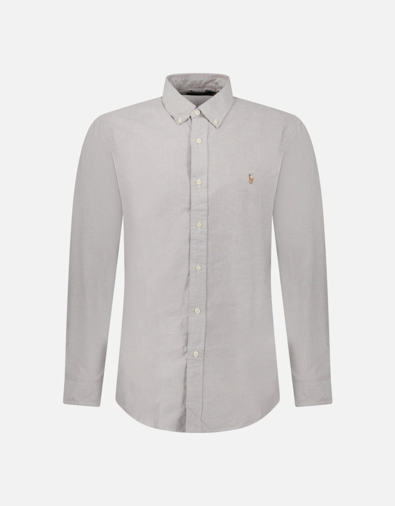 Custom Fit Oxford Shirt in Grey