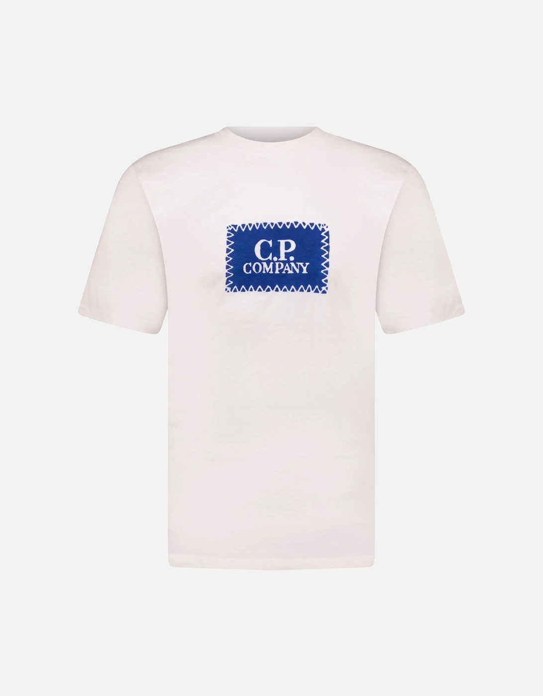 Blue Stitch Logo Print T-Shirt White, 3 of 2