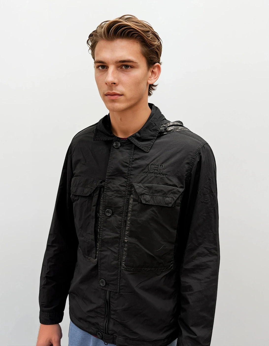 Flatt Nylon Black Goggle Over-shirt