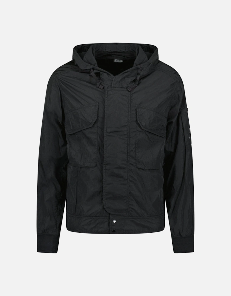 Black Chrome-R Hooded Lens Jacket