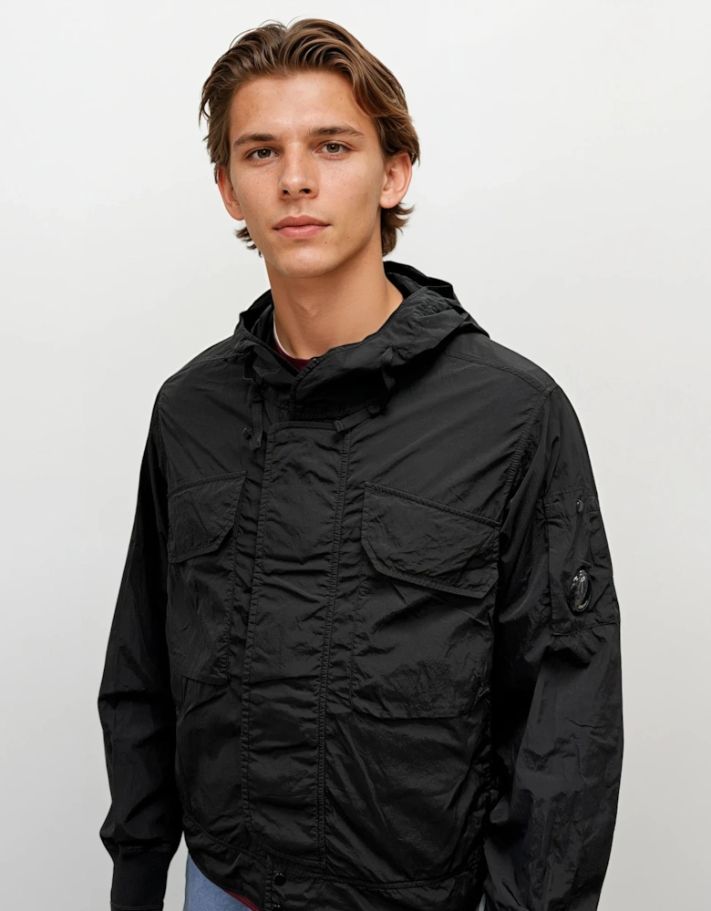 Black Chrome-R Hooded Lens Jacket