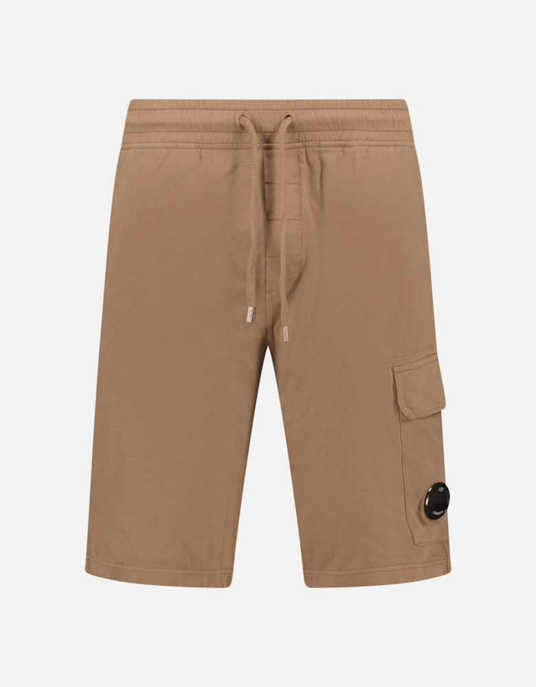 Lens Shorts Front Logo Brown