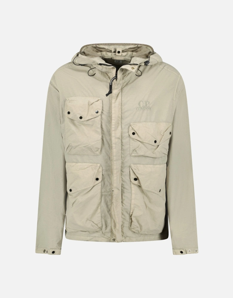 Vintage Khaki Flatt Nylon Goggle Jacket