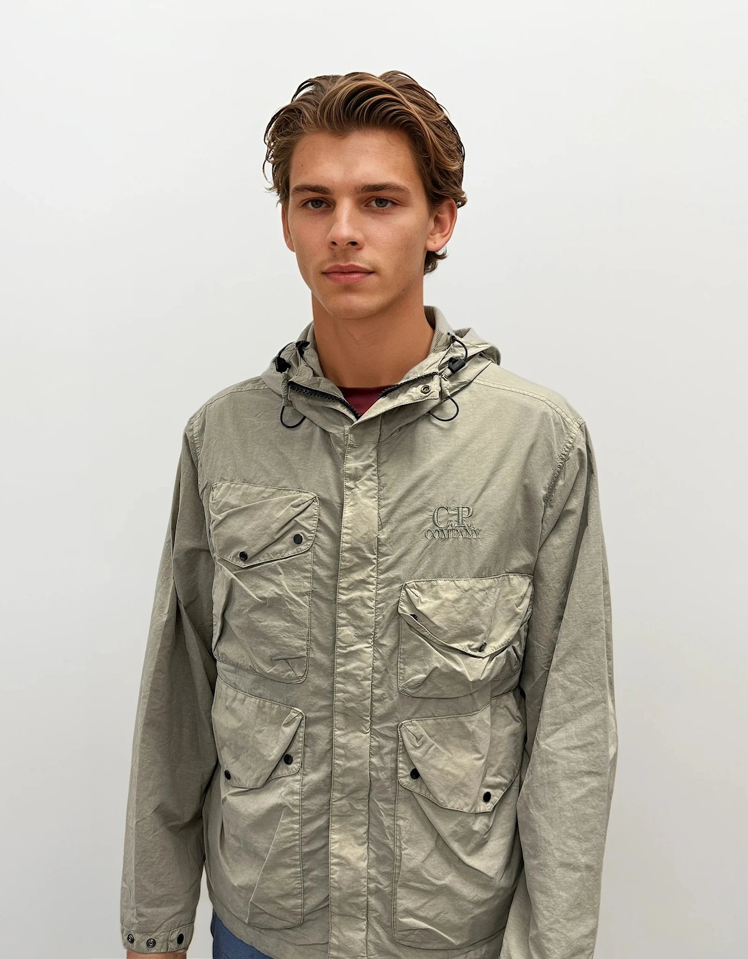 Vintage Khaki Flatt Nylon Goggle Jacket