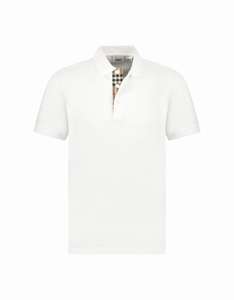 'Eddie' TB Check Polo White