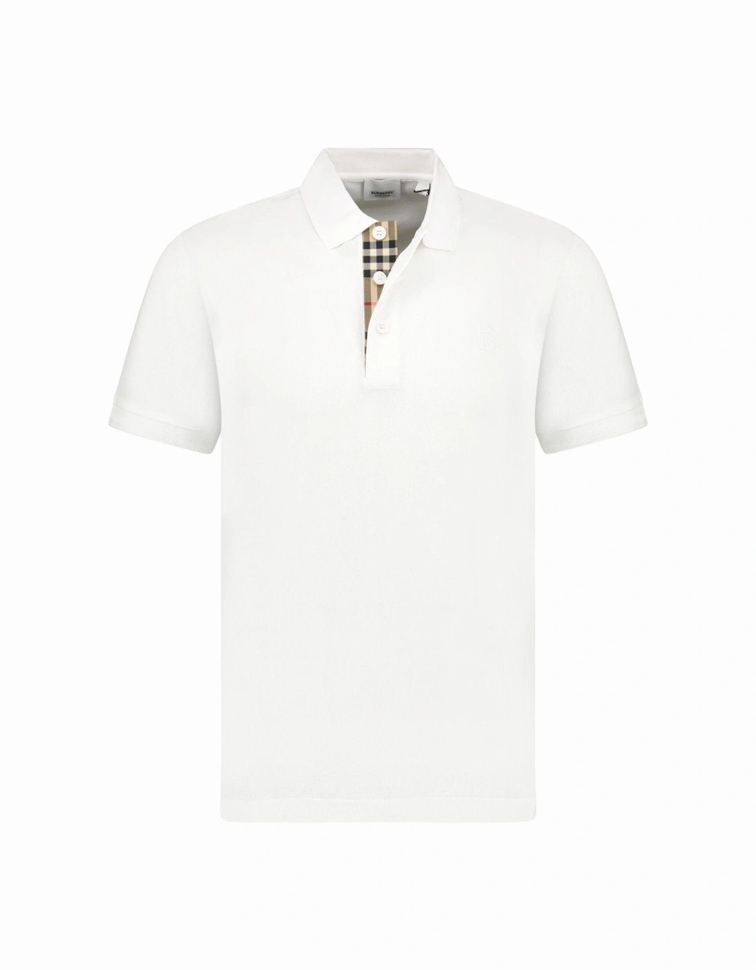 'Eddie' TB Check Polo White, 3 of 2