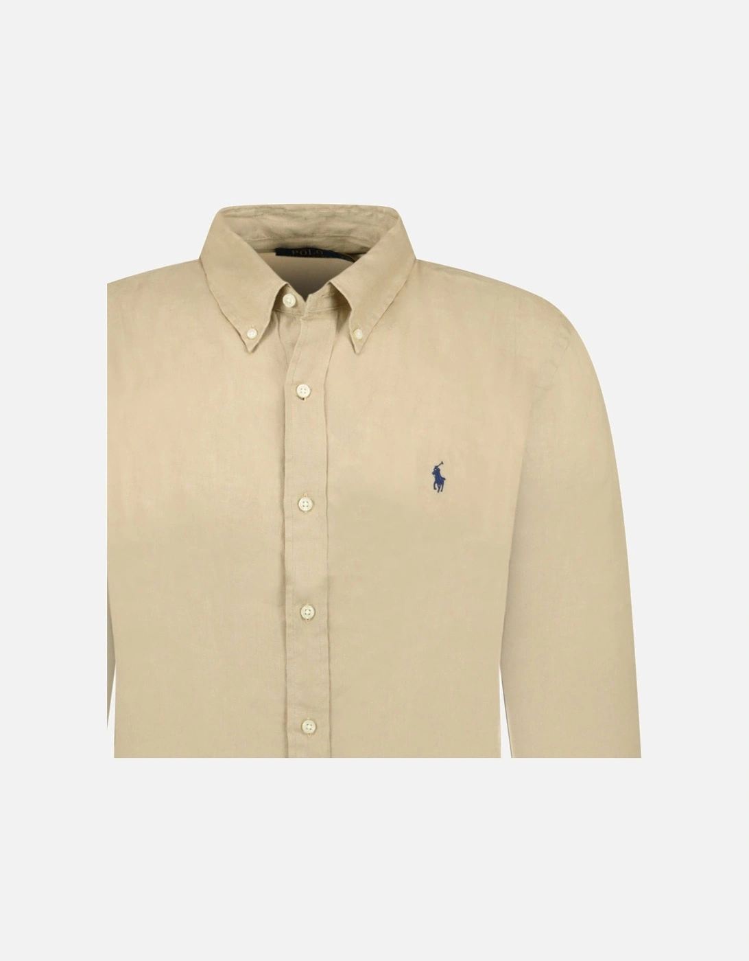 Custom Fit Long Sleeve Sport Shirt Costal Beige