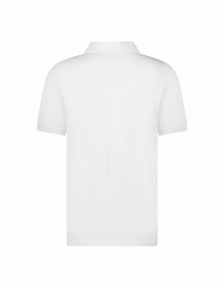 Embroidered Monogram Polo Shirt in White