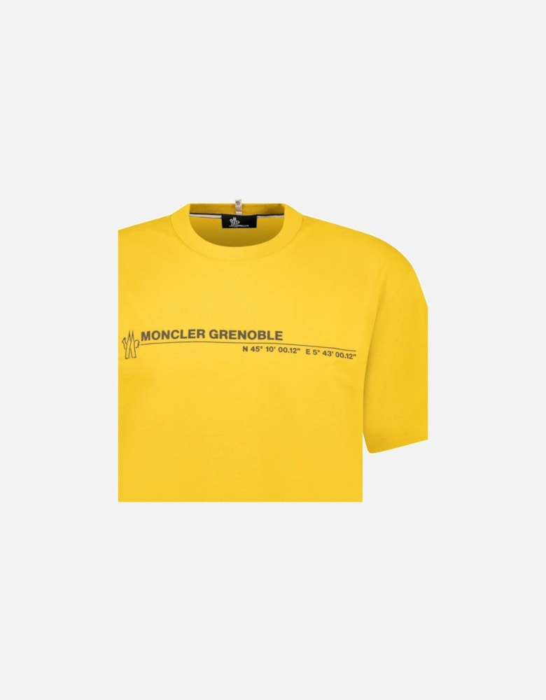 Grenoble Logo Cotton Jersey T-Shirt in Yellow