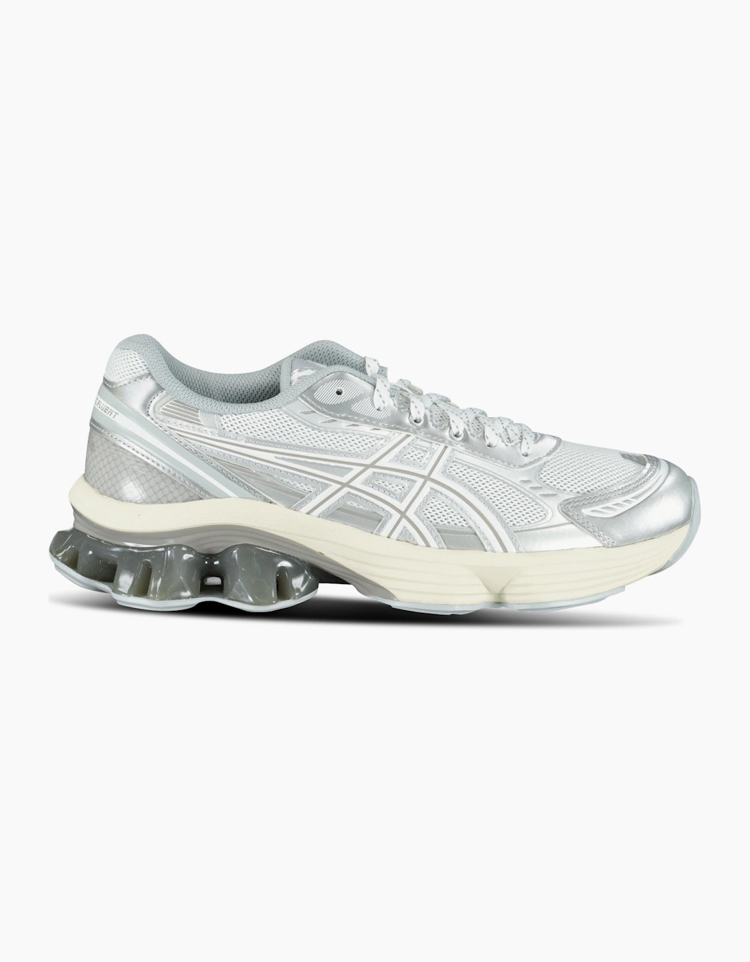 Asics Gel-Kinetic Fluent Trainers White & Silver - Size, 8.5/8.5
