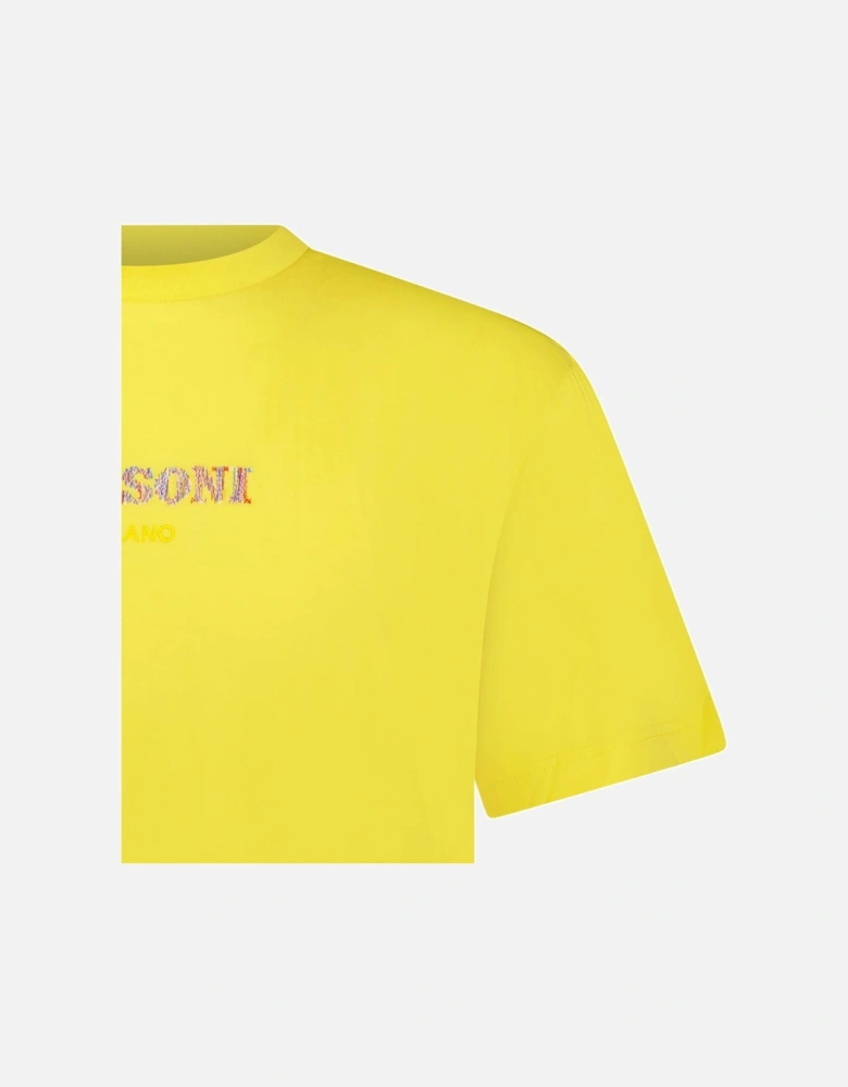 Colour Embroidery Logo T-Shirt Yellow
