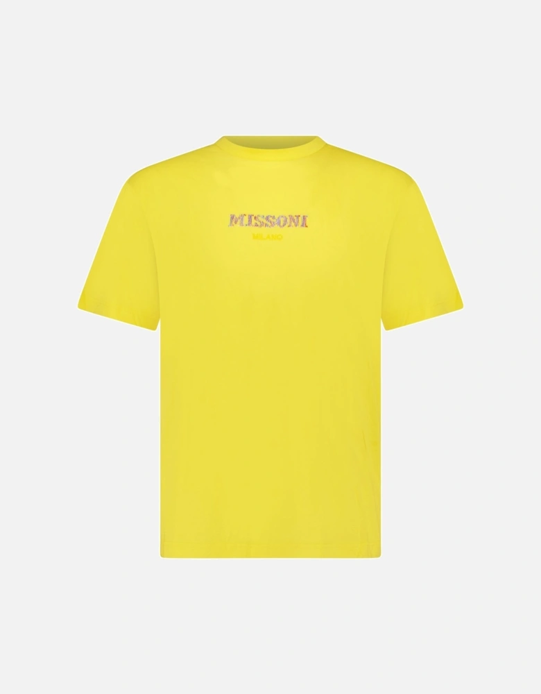 Colour Embroidery Logo T-Shirt Yellow