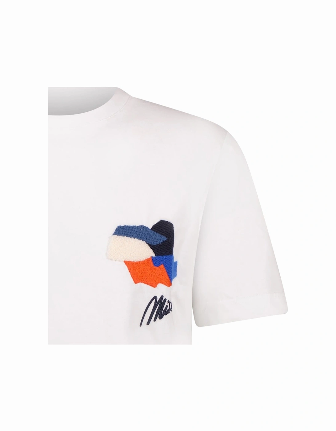 Colour Embroidery Logo T-Shirt White