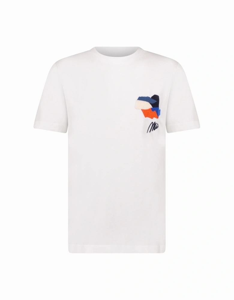 Colour Embroidery Logo T-Shirt White