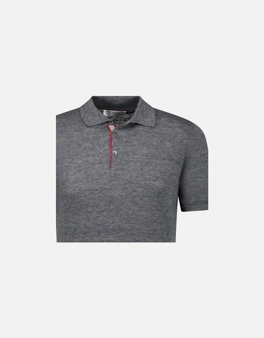 3 Button Polo-Shirt Grey