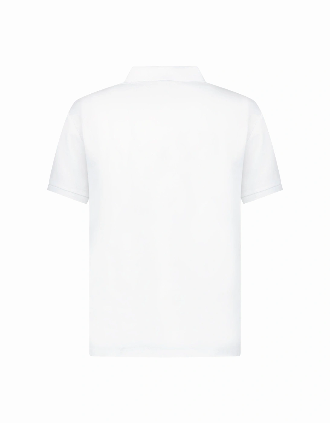 Slim Fit Mesh Polo Shirt in White
