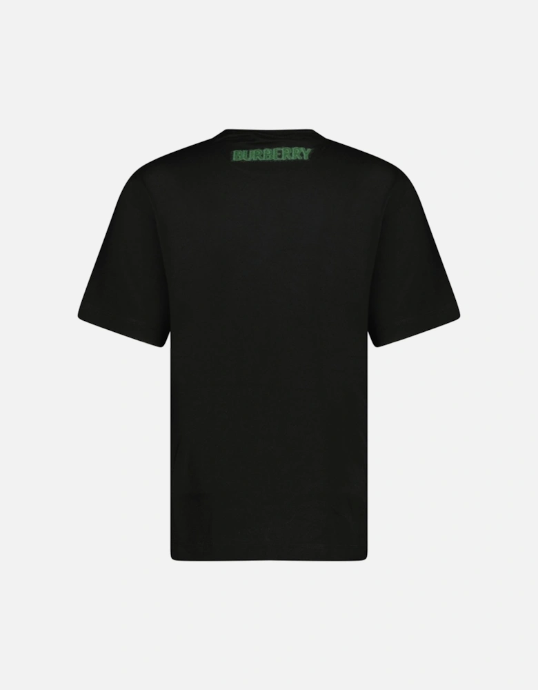 Graffiti Equestrian Knight T-Shirt in Black