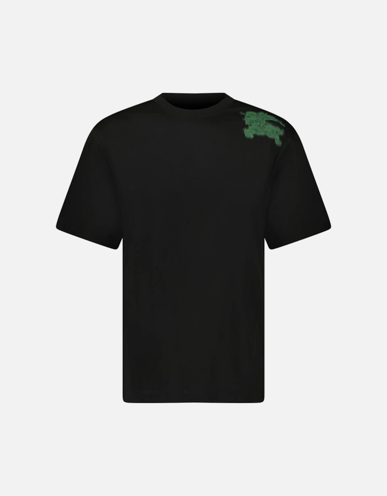 Graffiti Equestrian Knight T-Shirt in Black