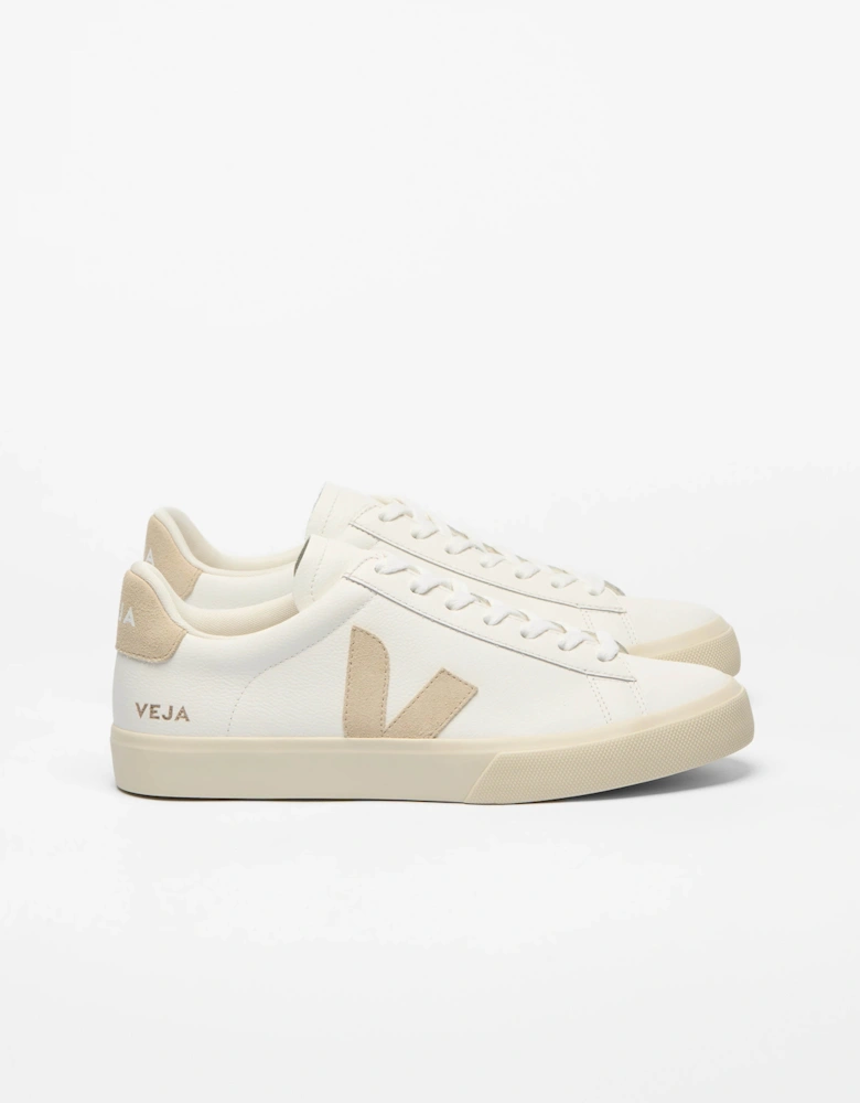 Campo Leather Womens Trainers - Extra White/Almond