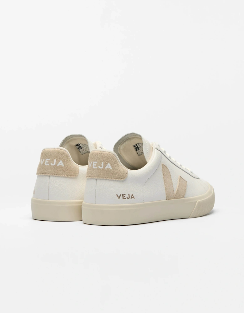 Campo Leather Womens Trainers - Extra White/Almond