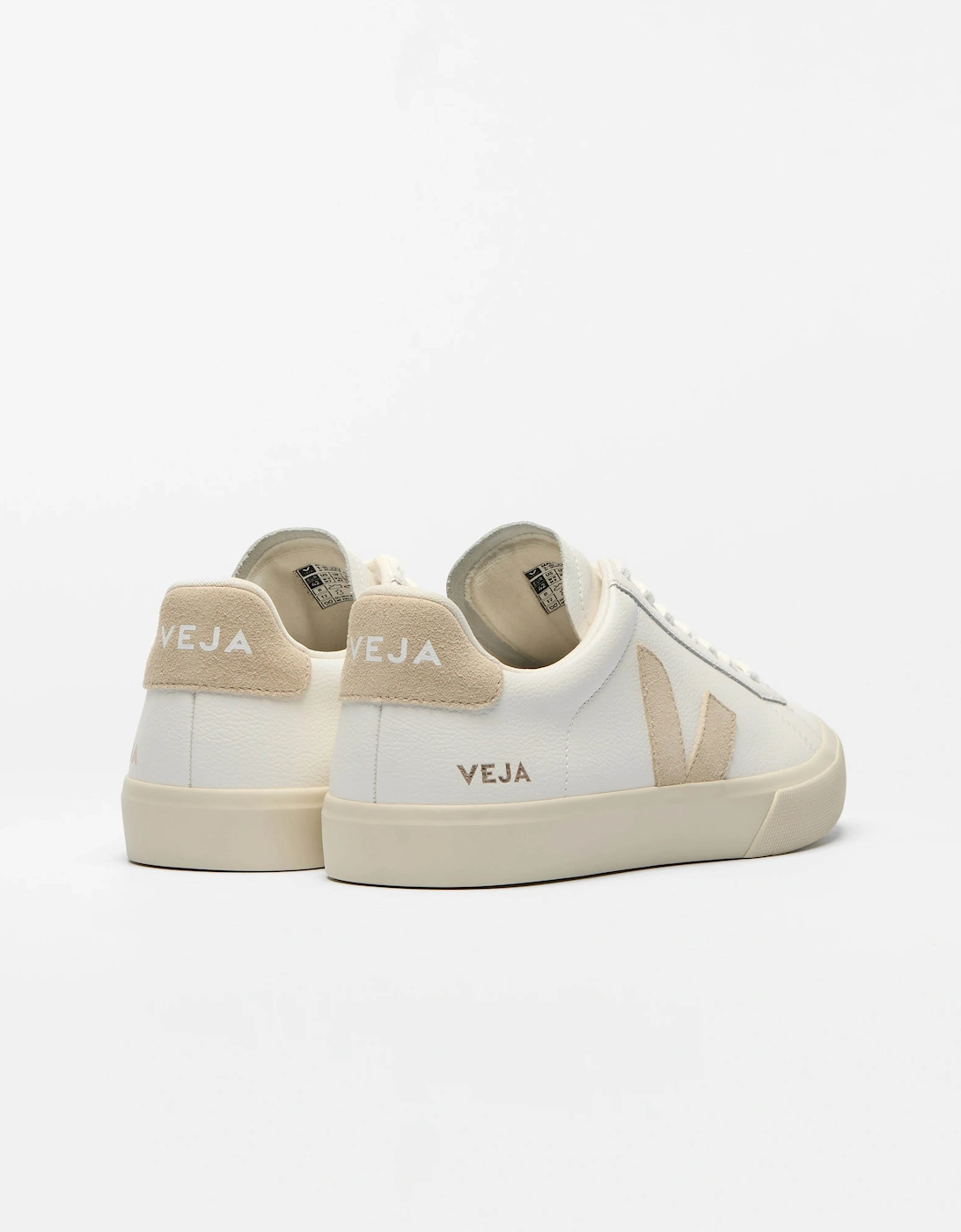 Campo Leather Womens Trainers - Extra White/Almond