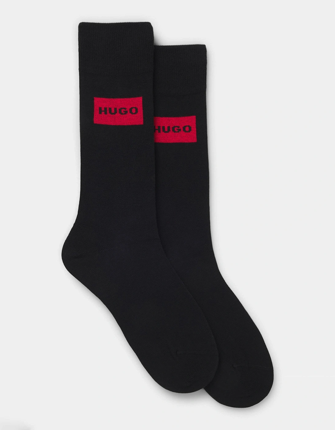 HUGO 2-Pack Mens Red Label Socks - Black 001, 3 of 2