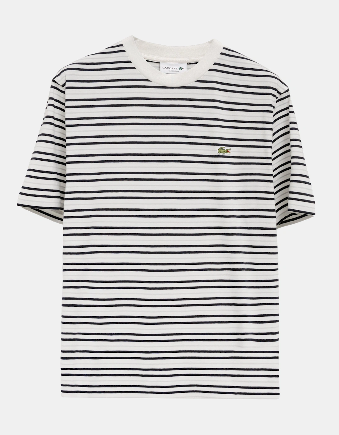 Mens Stripe Classic Fit T-Shirt - Blackbird/Flour, 2 of 1