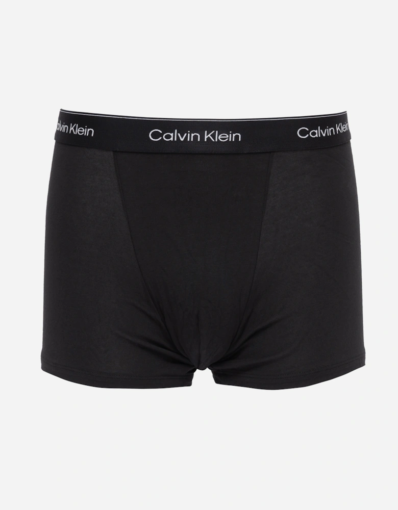 3 Pack Icon Cotton Stretch Mens Relaxed Fit Trunks - Black w/ Adrenaline Rush WB/Black w