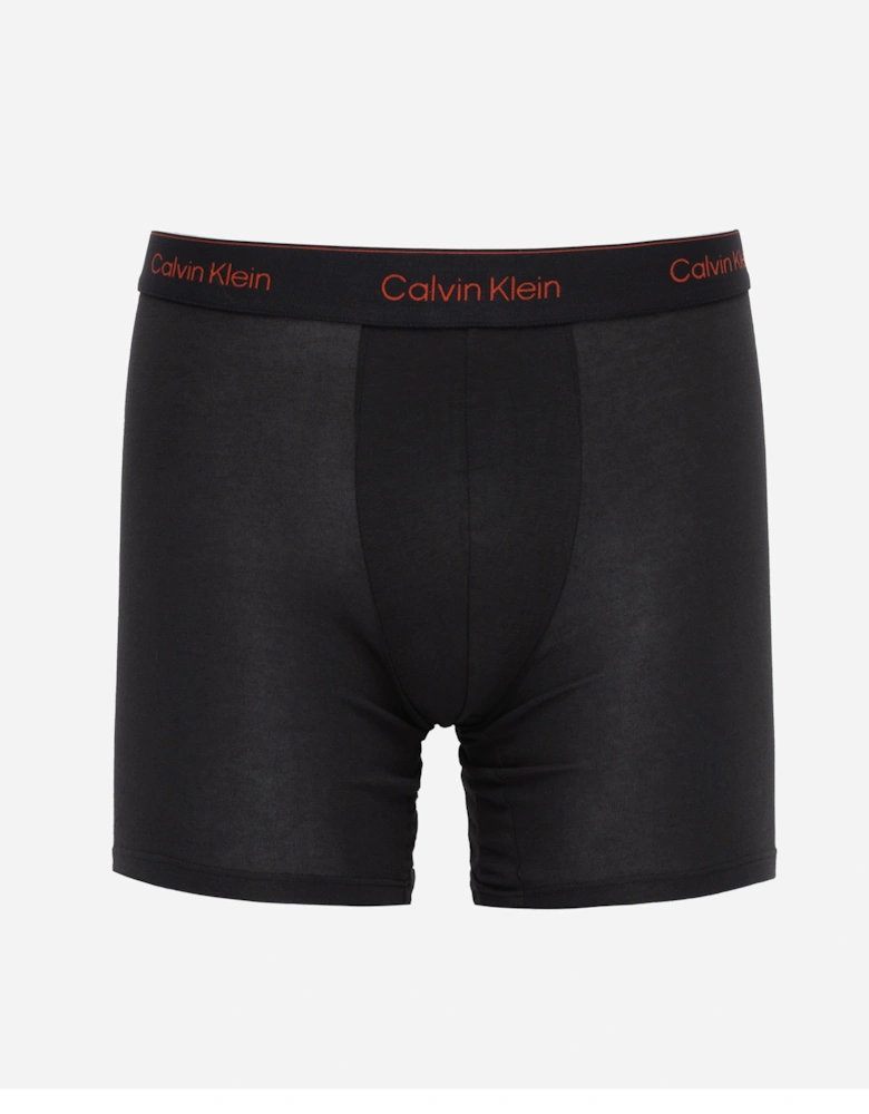 3 Pack Icon Cotton Stretch Mens Boxer Briefs - Black w/ Chalk Logo/Black w/ Currie