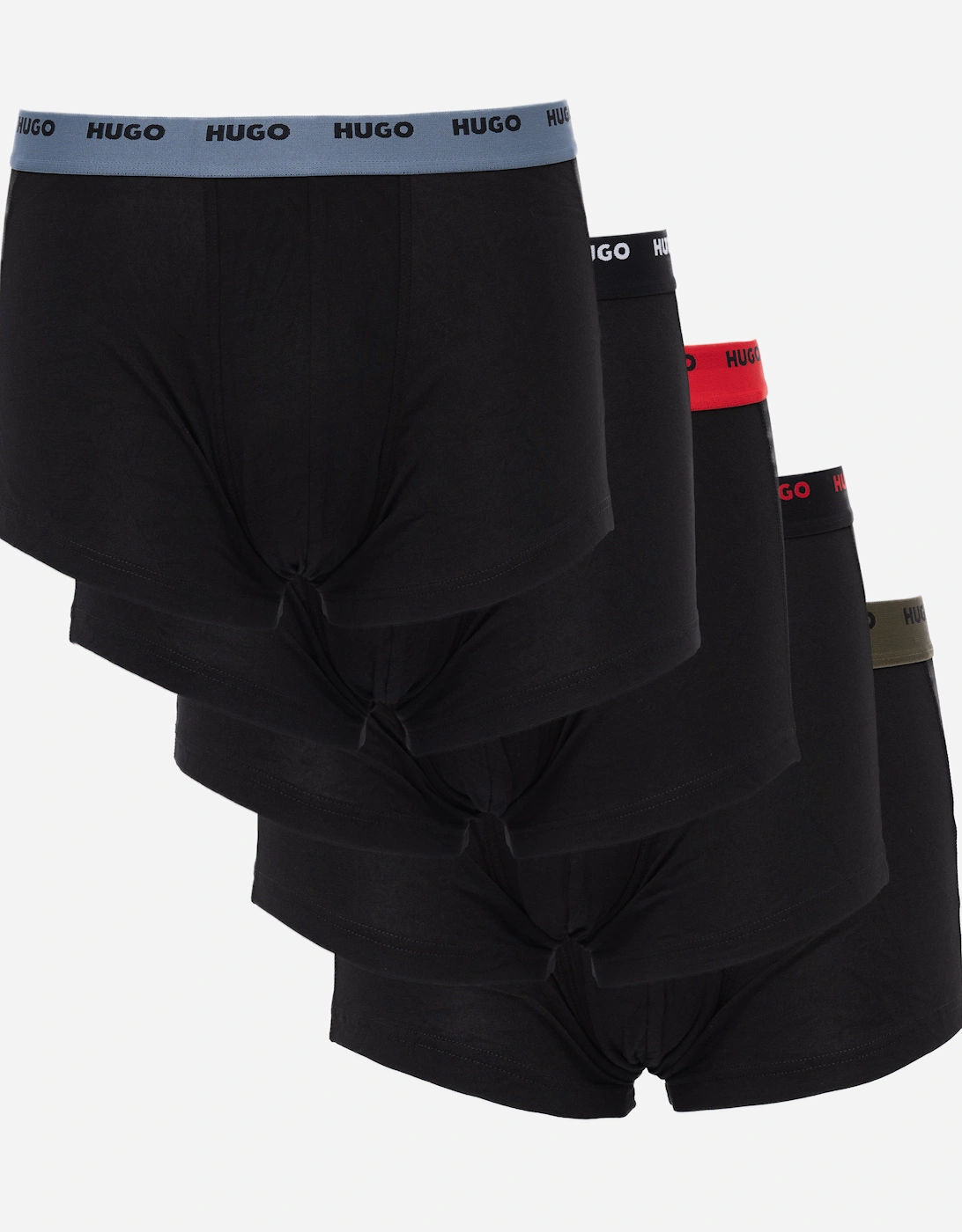 HUGO 5-Pack Mens Stretch-Cotton Trunks with Logo Waistbands - Open Miscellaneous 963, 7 of 6