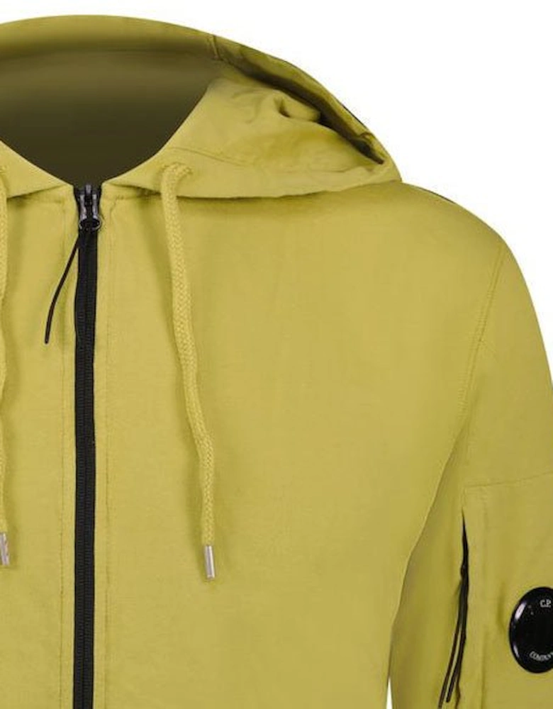 Lens Cotton Zip Fleece Hoodie Olive