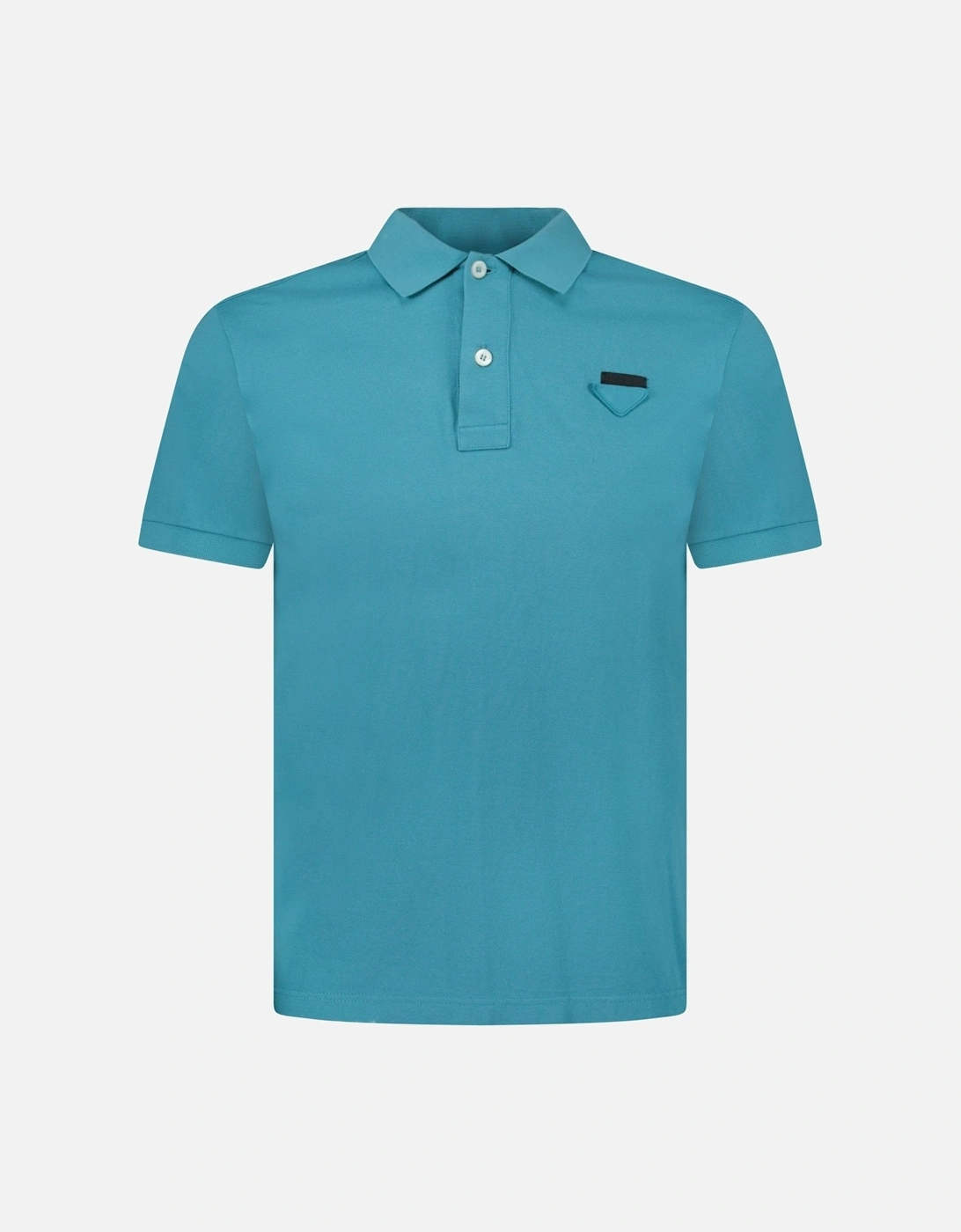 Logo-Badge Cotton-Piqué Polo Shirt in Teal (Pre-Loved), 4 of 3