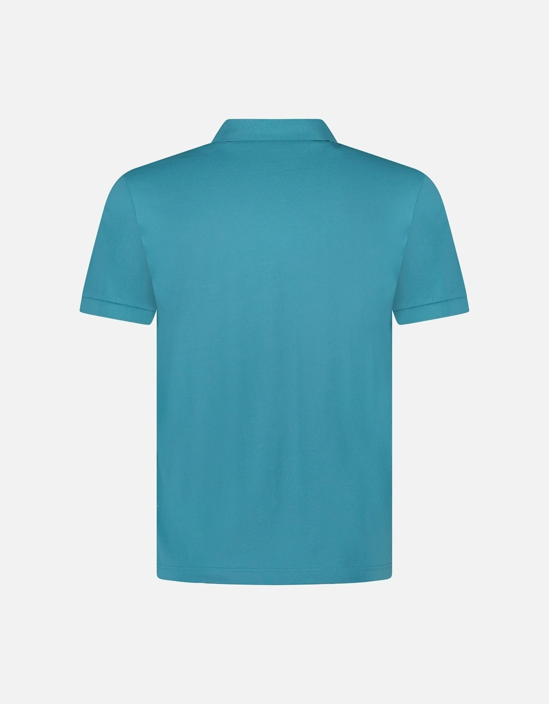 Logo-Badge Cotton-Piqué Polo Shirt in Teal (Pre-Loved)