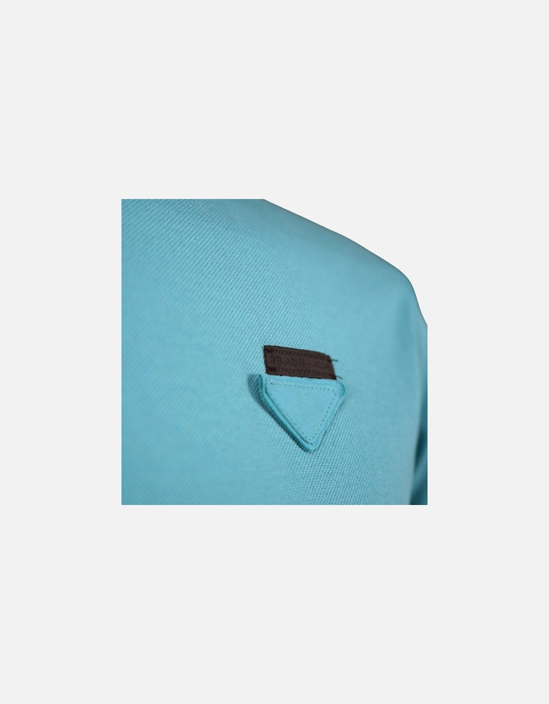 Logo-Badge Cotton-Piqué Polo Shirt in Teal (Pre-Loved)