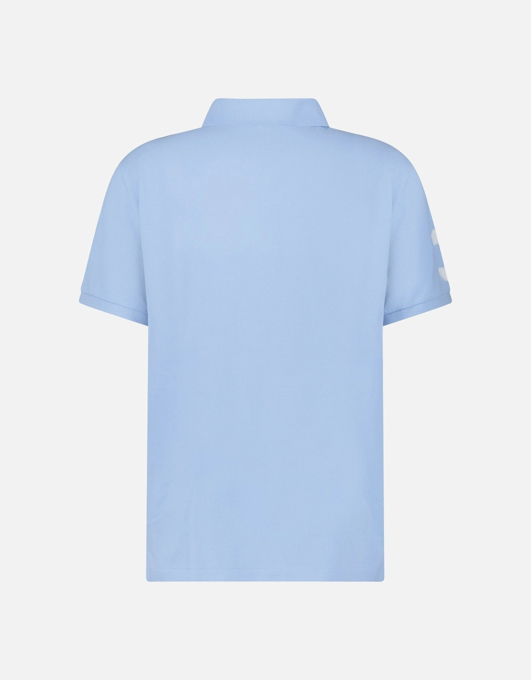 Big Pony Mesh Custom Slim Fit Polo Shirt in Light Blue