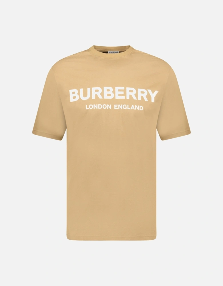 'Ellison' London Logo Print T-Shirt Archive Beige