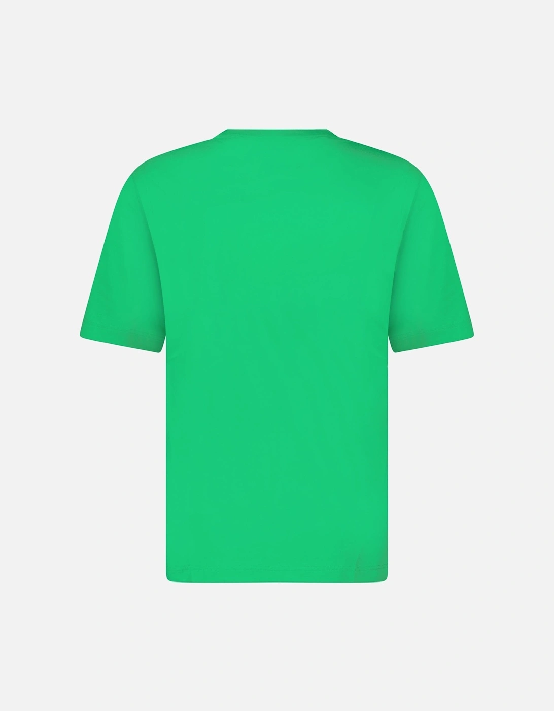 Embroidered Print T-Shirt Green Tambourine Multicolour Heritage