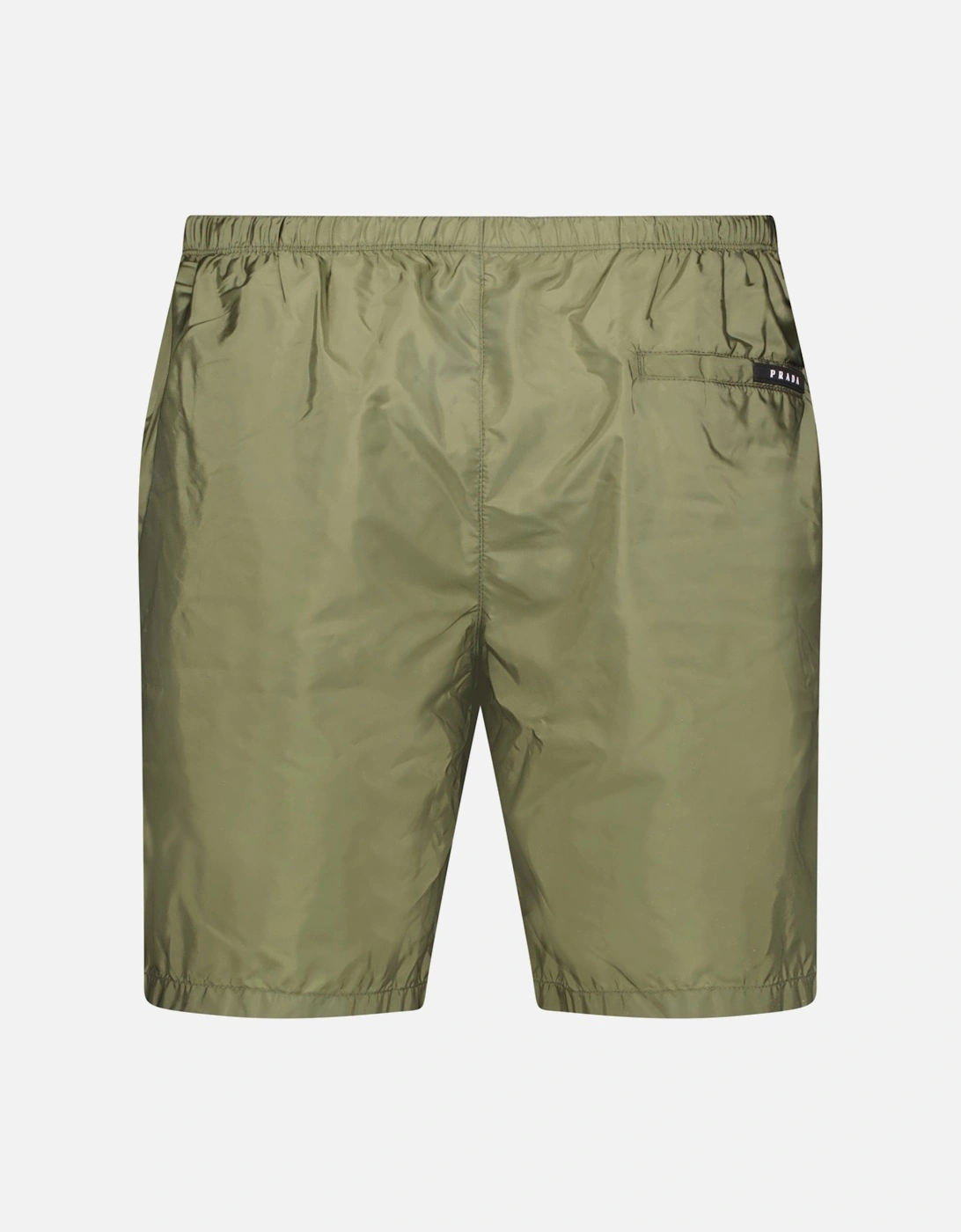 Black Rubber Logo Swim Shorts Military Green, 4 of 3