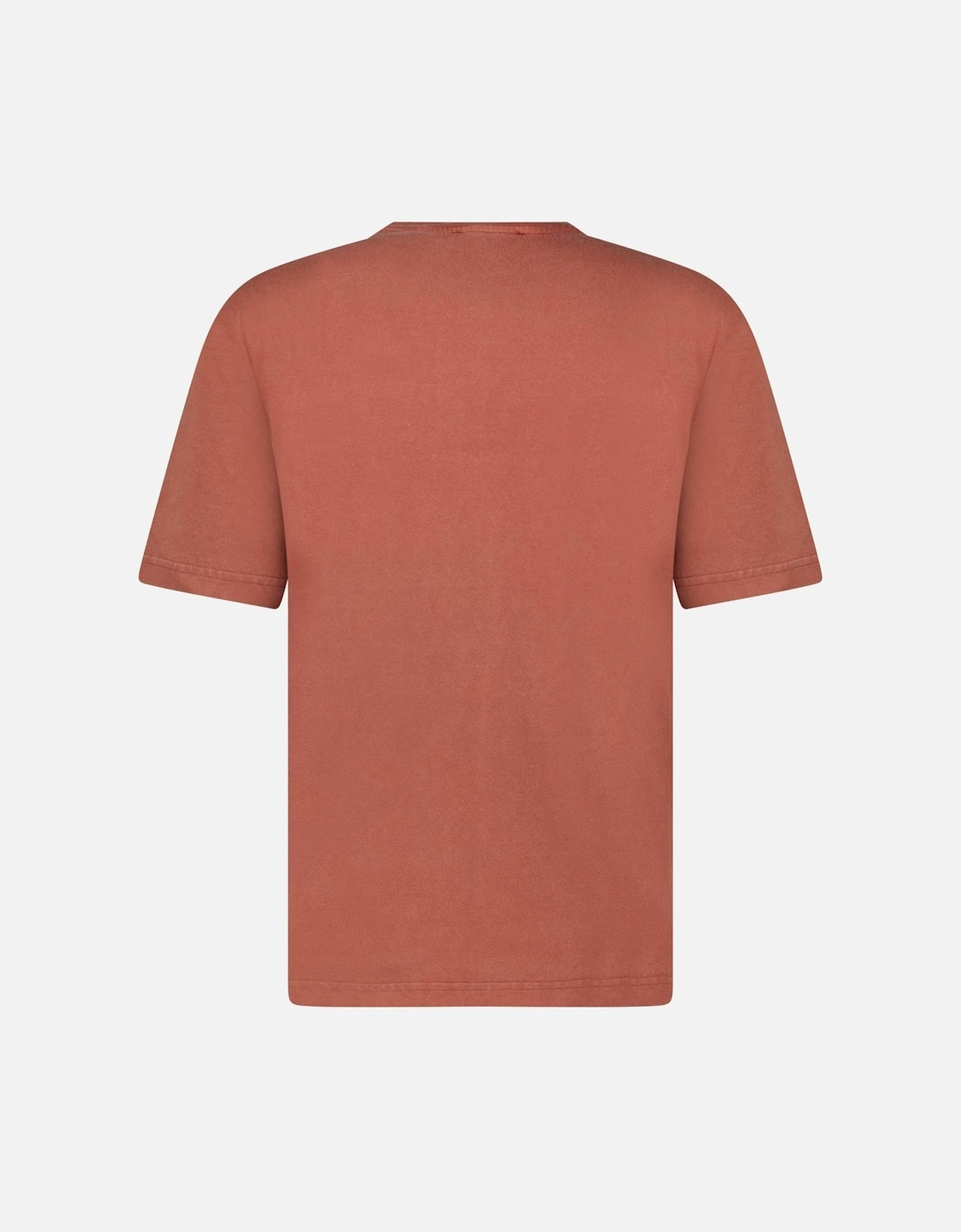 Sport Embroidery Logo Crew Neck T-Shirt Rust Brown