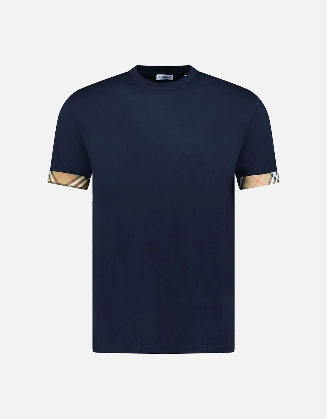 'Ellison' Organic Cotton Check Sleeve Navy, 5 of 4