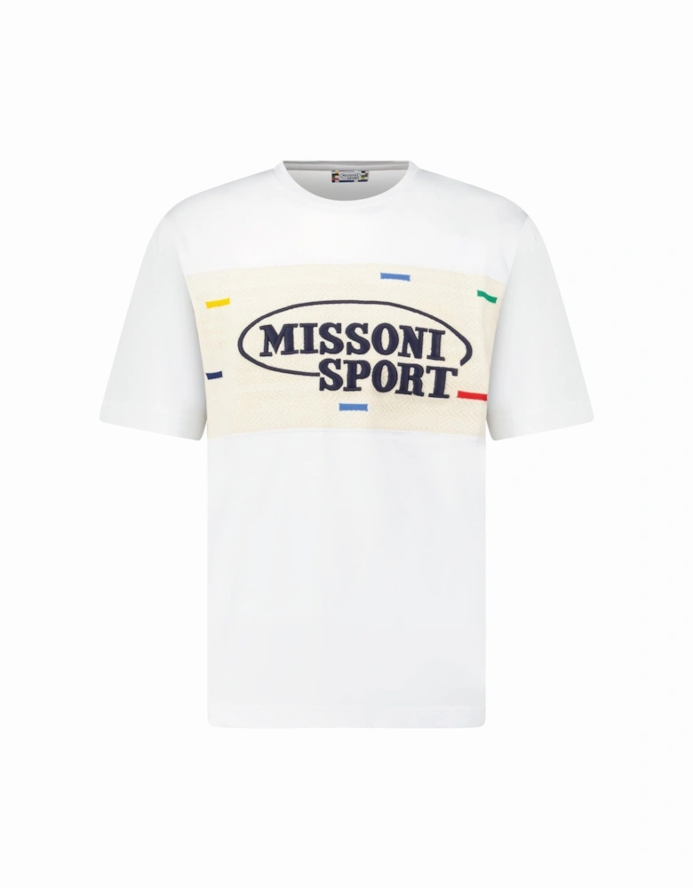 Sport Knitted Insert Logo T-Shirt White Heritage