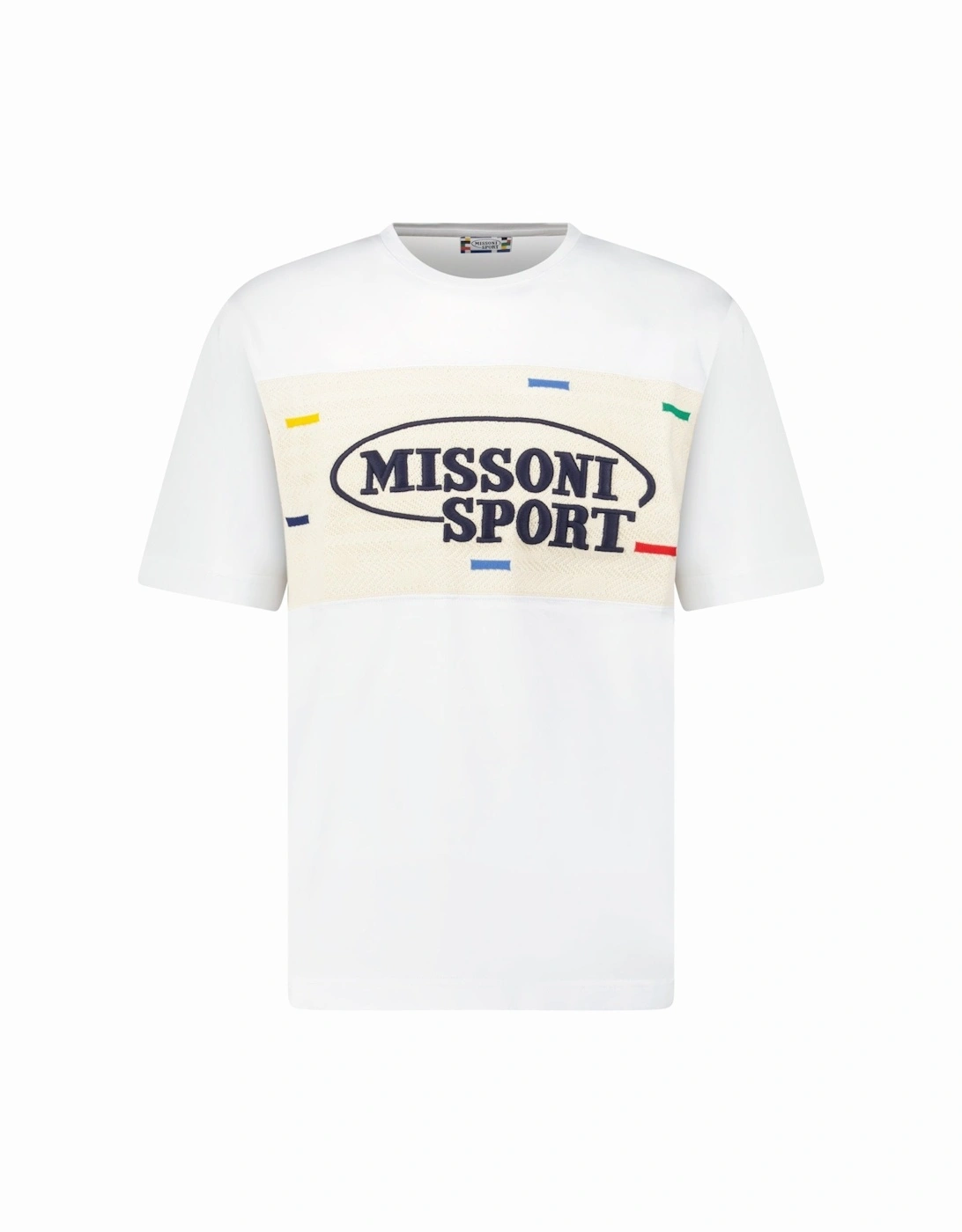 Sport Knitted Insert Logo T-Shirt White Heritage, 4 of 3
