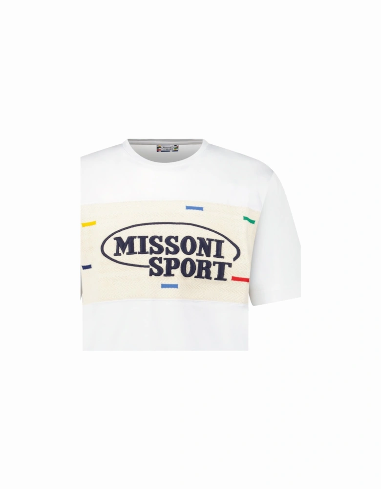 Sport Knitted Insert Logo T-Shirt White Heritage