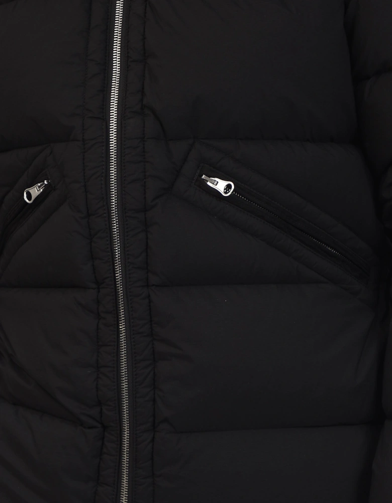 Nylon Hooded Down Jacket