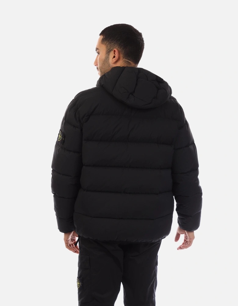 Nylon Hooded Down Jacket