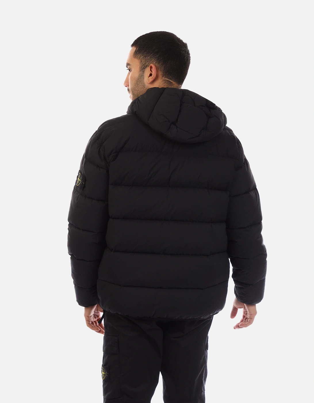 Nylon Hooded Down Jacket