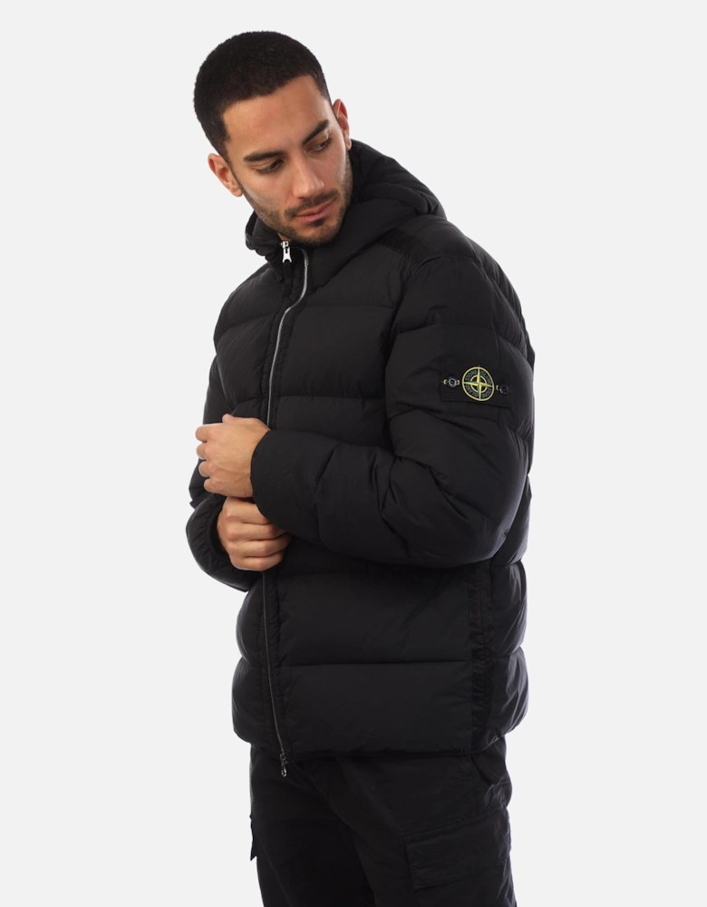Nylon Hooded Down Jacket