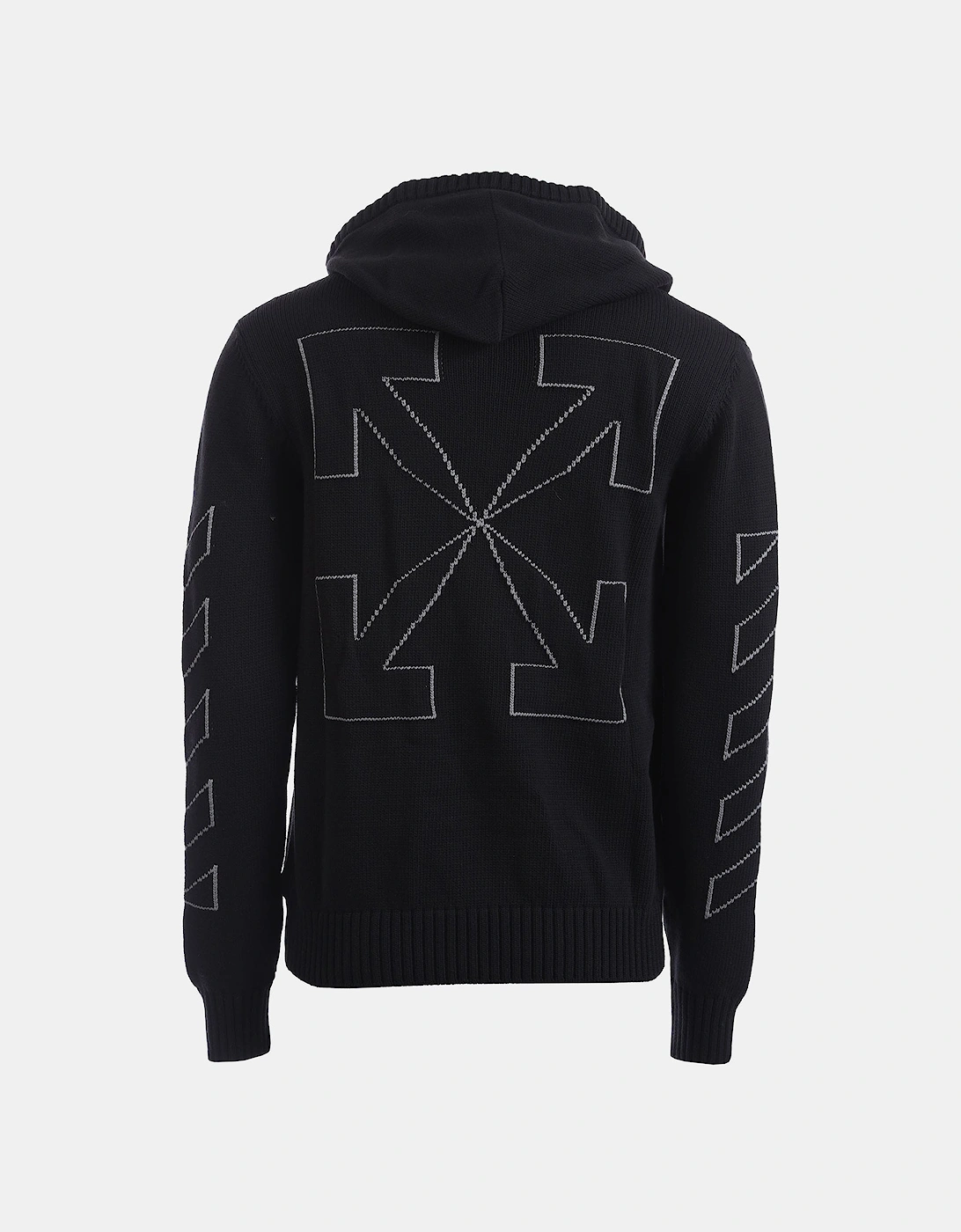 Diagonal Outline Zip Hoodie