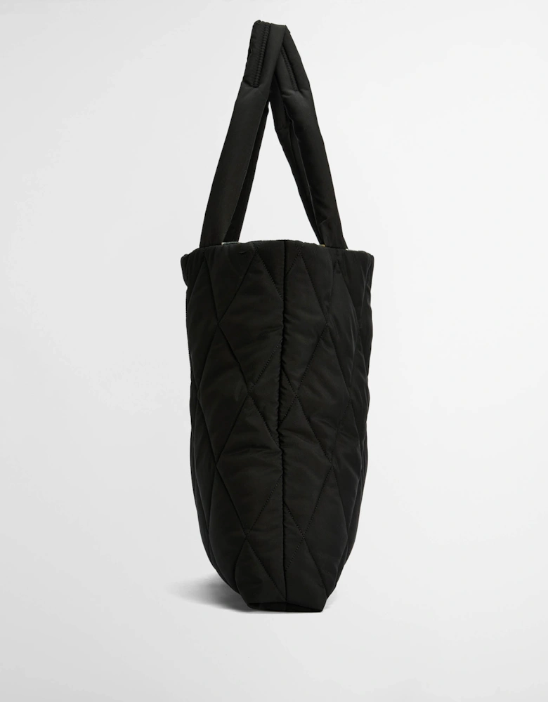 Mariah Womens Quilted Tote Bag - Black/Ancient